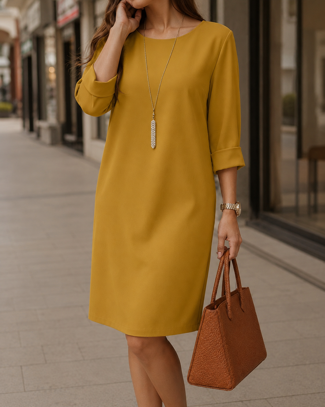 Vestido Elegante de Corte Suelto