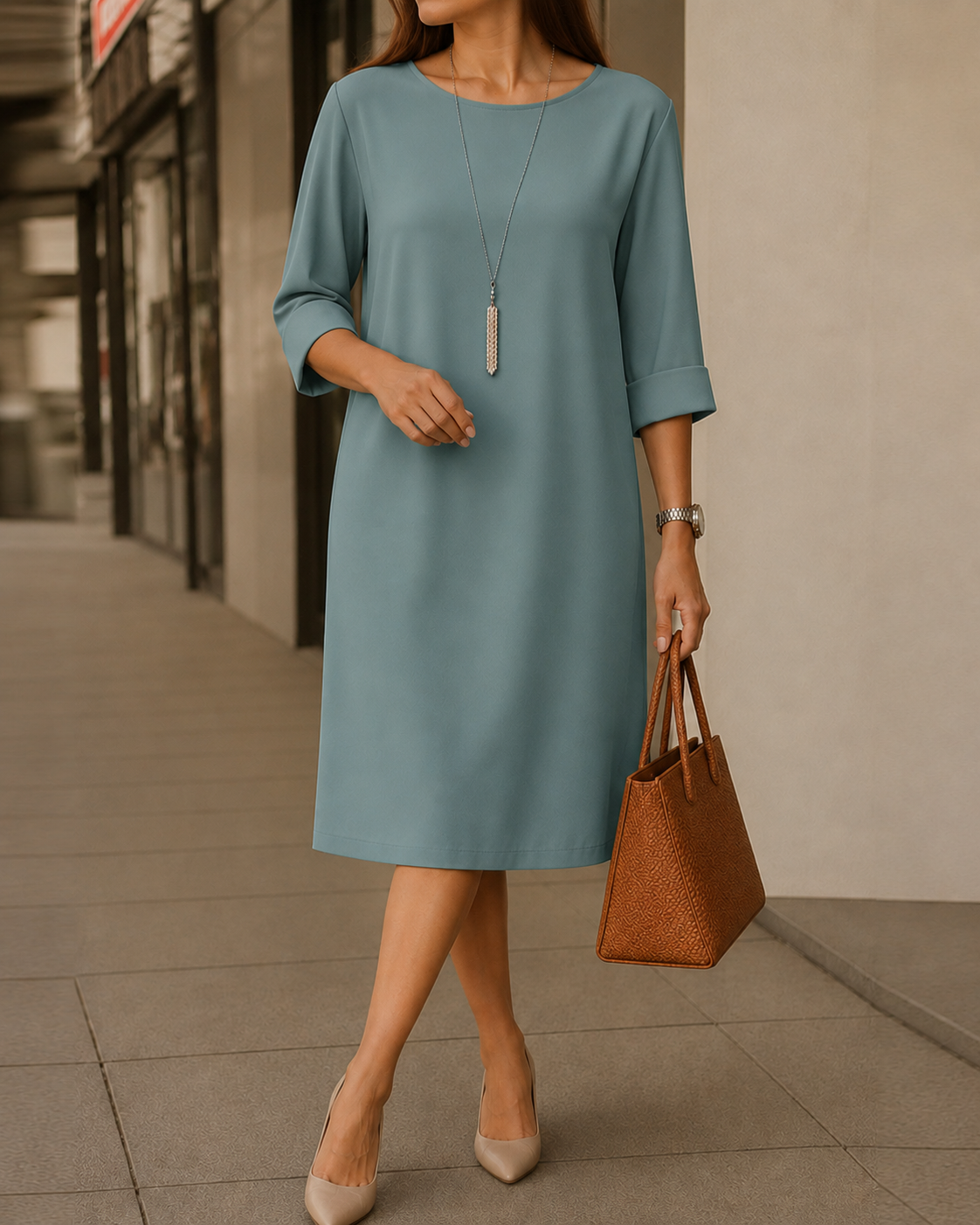Vestido Elegante de Corte Suelto