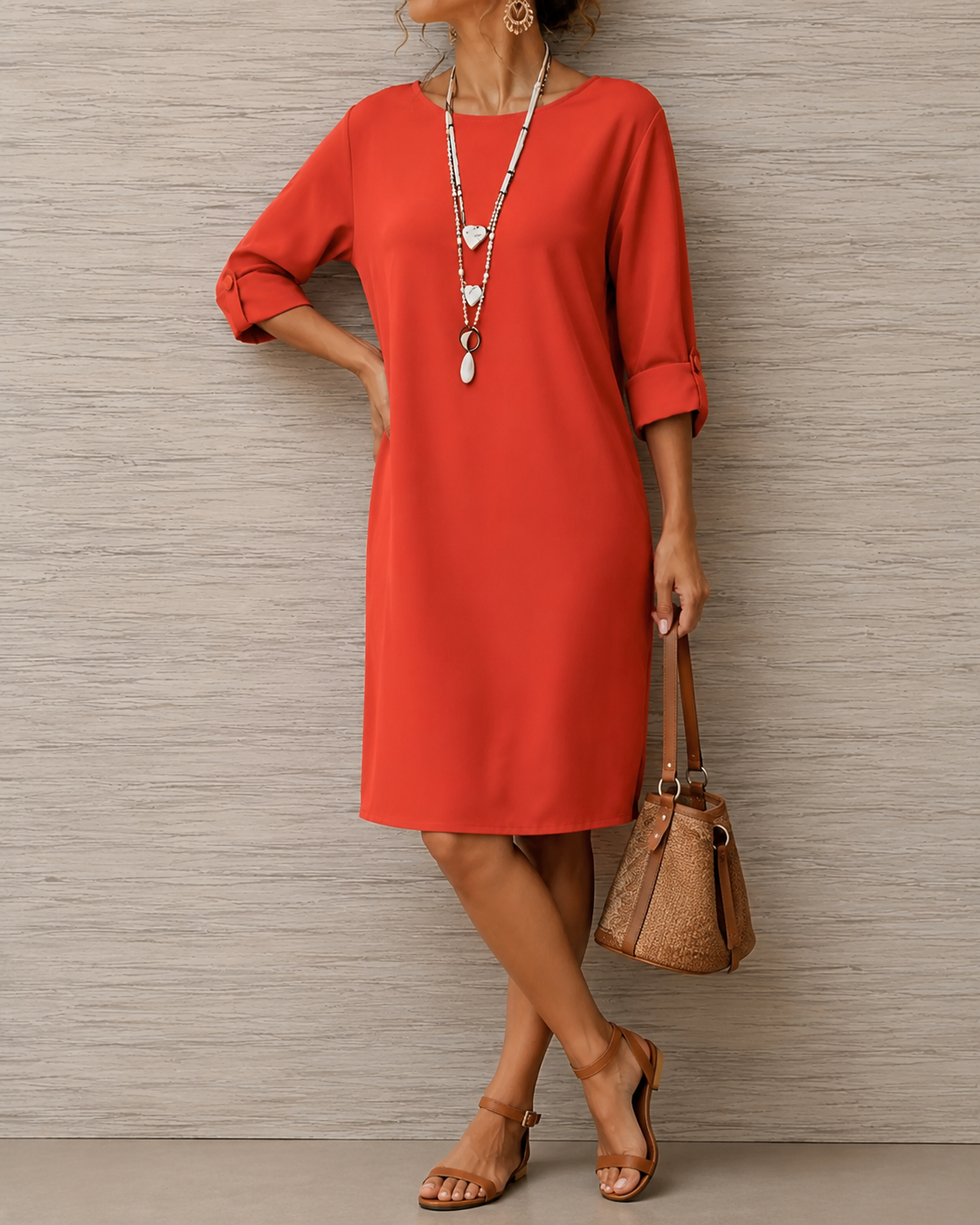 Vestido Elegante de Corte Suelto